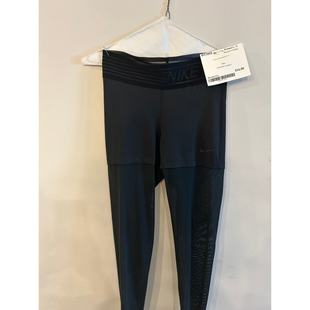 Nike Drifit Black Leggings S Mesh